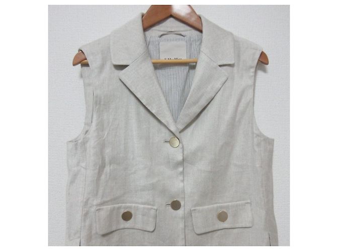 Gilet in lino Max Mara Caroline S Marrone - vista 4