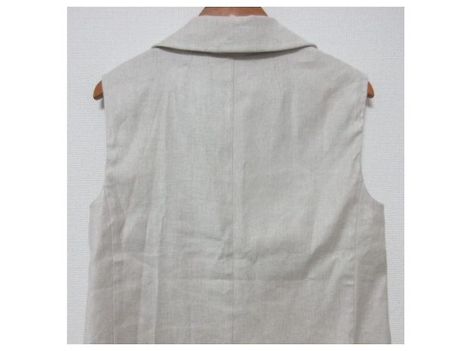 Gilet in lino Max Mara Caroline S Marrone - vista 5