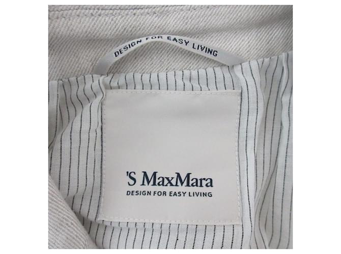 Gilet in lino Max Mara Caroline S Marrone - vista 7