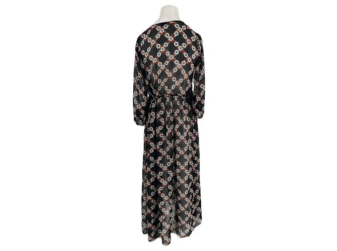Sandro Kleid mit Blumenprint Schwarz - Ansicht 2