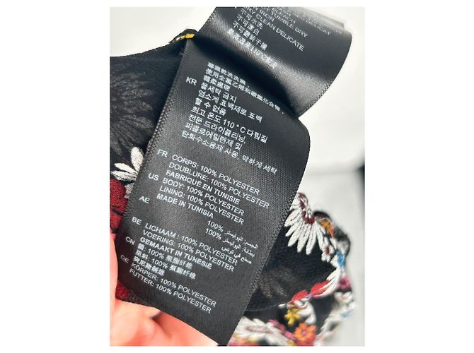 Sandro Kleid mit Blumenprint Schwarz - Ansicht 6