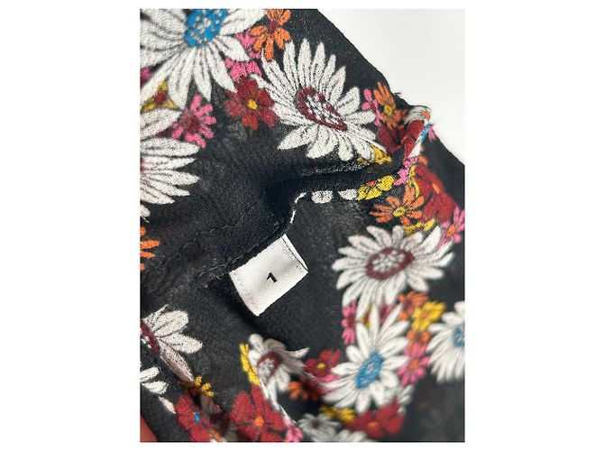 Sandro Kleid mit Blumenprint Schwarz - Ansicht 7