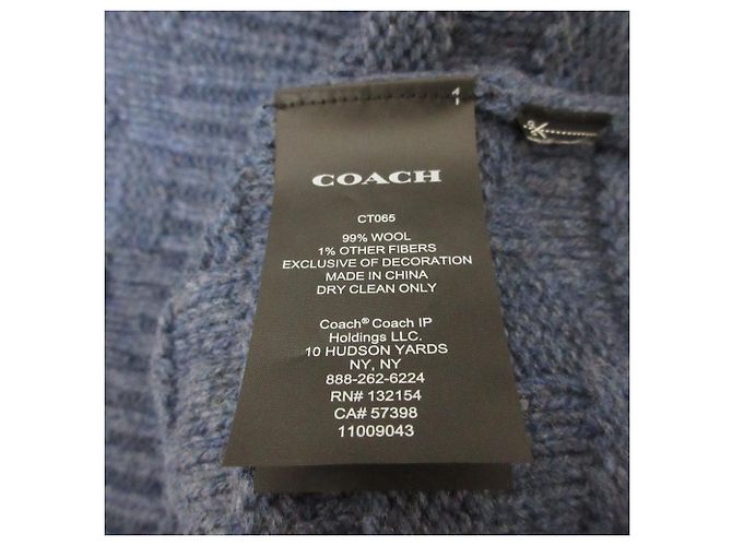Maglione in lana Signature Coach Blu Blu navy - vista 9