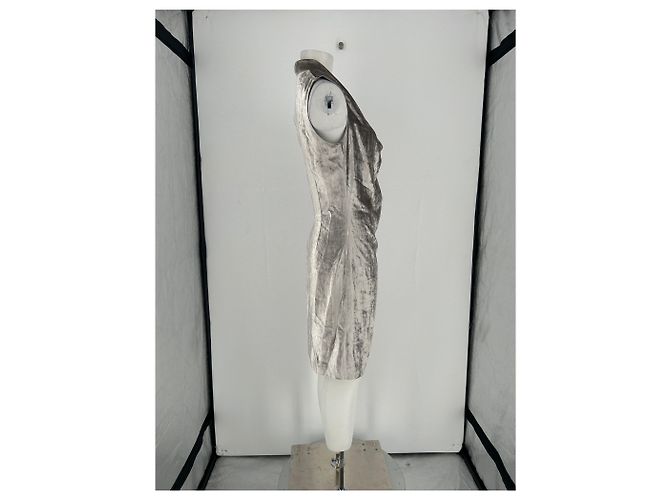 Joseph Vestido de terciopelo gris - vista 4
