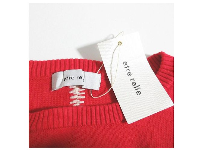 Autre Marque Besticktes Strickware etre relie Rot - Ansicht 4