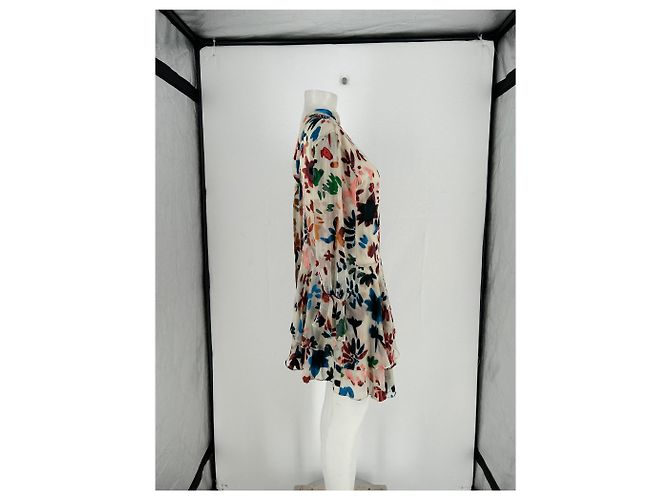 Autre Marque Bedrucktes Samtkleid Mehrfarben - Ansicht 4