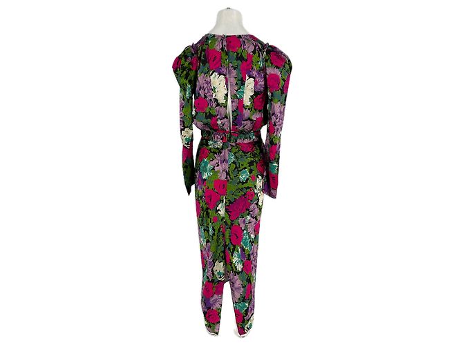 Autre Marque Vestido largo estampado de seda Ronny Kobo Multicolor - vista 2