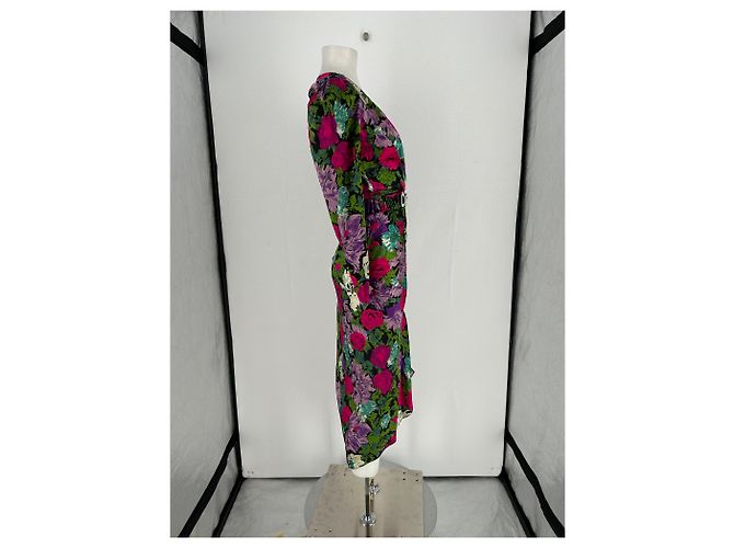 Autre Marque Vestido largo estampado de seda Ronny Kobo Multicolor - vista 3