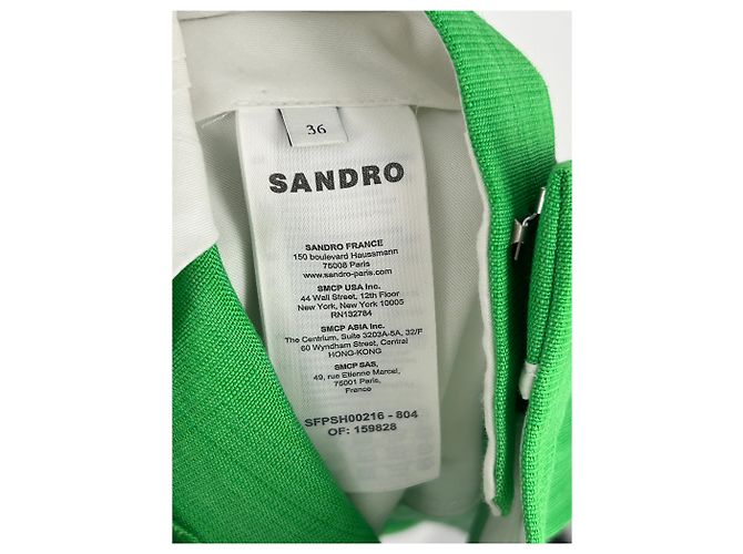 Shorts Sandro Verdes de Viscose - vista 4