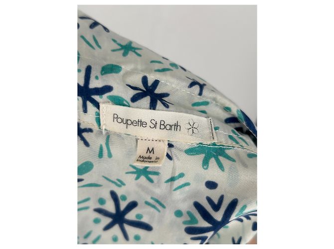 Autre Marque POUPETTE SAINT BARTH Blauer Seiden Romper - Ansicht 3