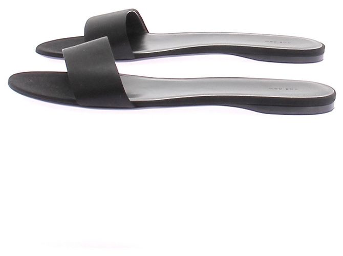 Mules in pelle nera The Row Nero - vista 2