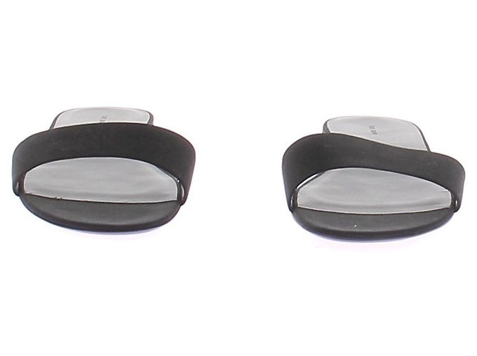 Mules in pelle nera The Row Nero - vista 3