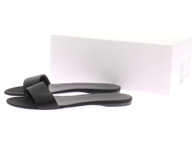 Mules in pelle nera The Row Nero - vista 8