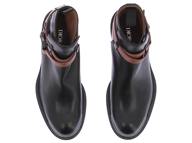 Dior Stivaletti neri e camel Nero - vista 3
