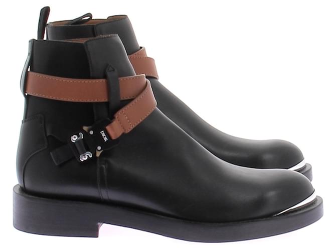 Dior Stivaletti neri e camel Nero - vista 6