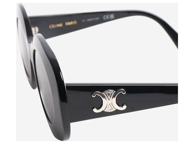Céline Gafas de sol redondas oversized Triomphe negras Negro - vista 5