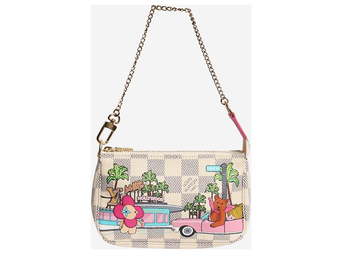 Louis Vuitton Monedero Cream 2021 Damier Azure Hollywood Crudo - vista 2