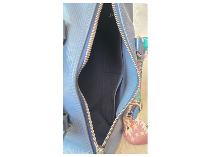 Louis Vuitton Borsa Speedy 25 in pelle Epi blu - vista 5