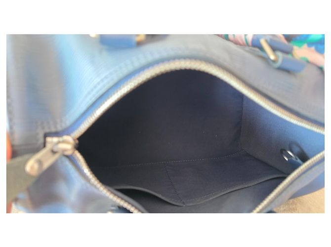 Louis Vuitton Borsa Speedy 25 in pelle Epi blu - vista 6