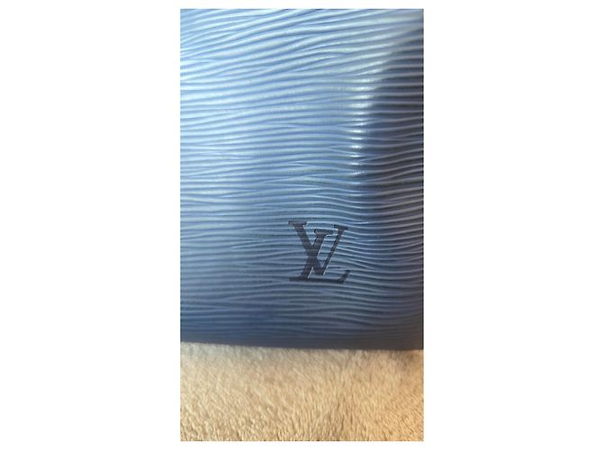 Louis Vuitton Borsa Speedy 25 in pelle Epi blu - vista 9