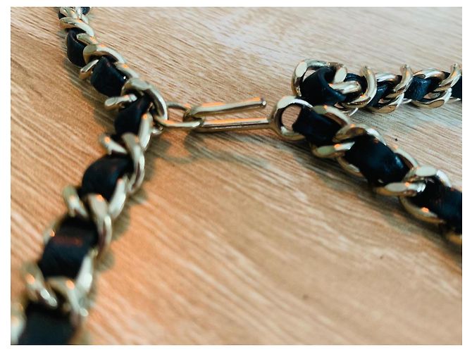 Chanel chain belt with CC logo Black Golden - view 11