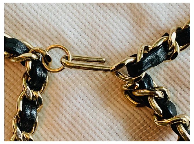 Chanel chain belt with CC logo Black Golden - view 13