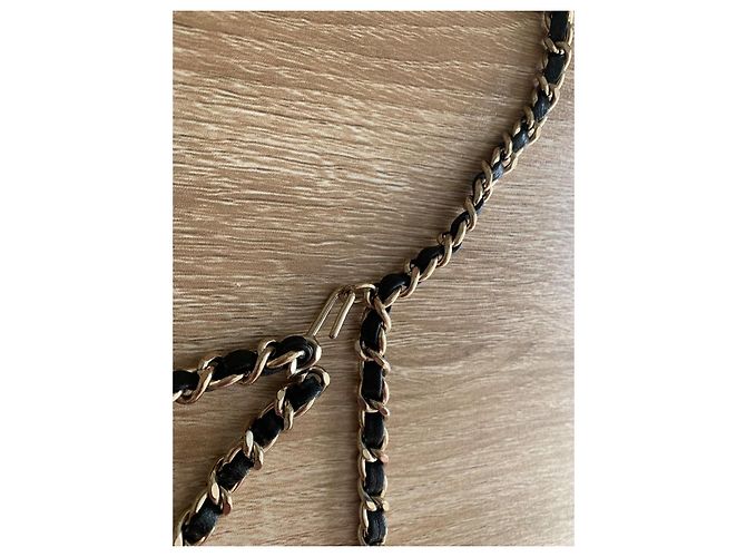 Chanel chain belt with CC logo Black Golden - view 3