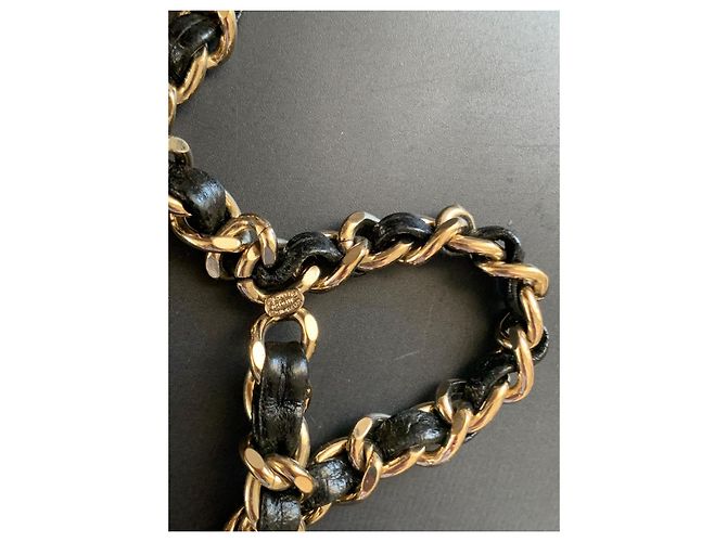 Chanel chain belt with CC logo Black Golden - view 8