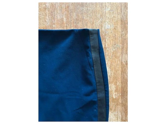 Schwarzer Sandro-Rock mit Lederdetails Marineblau - Ansicht 2