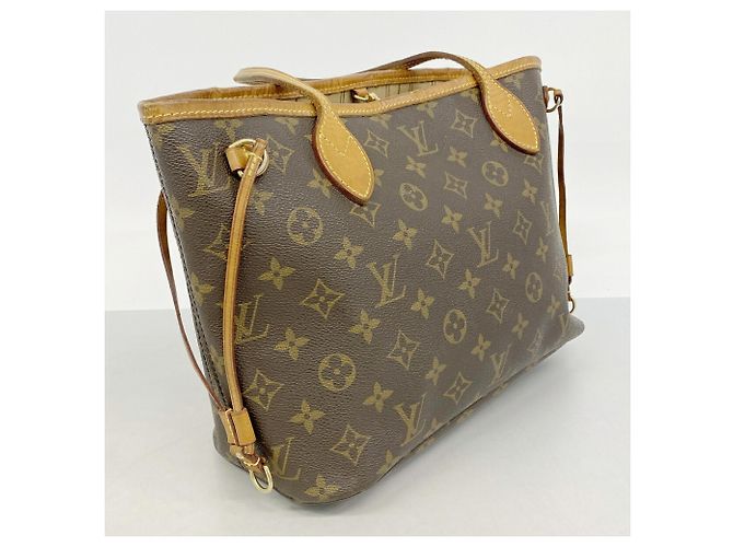 Borsa Tote Louis Vuitton Monogram Neverfull PM Marrone - vista 2