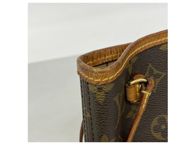Borsa Tote Louis Vuitton Monogram Neverfull PM Marrone - vista 6
