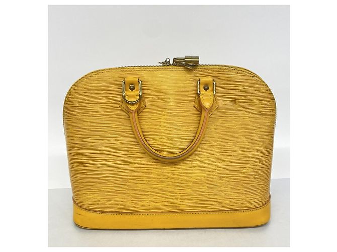 Borsa Louis Vuitton Alma Epi M52149 in Jaune Giallo - vista 14