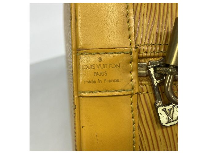 Borsa Louis Vuitton Alma Epi M52149 in Jaune Giallo - vista 5