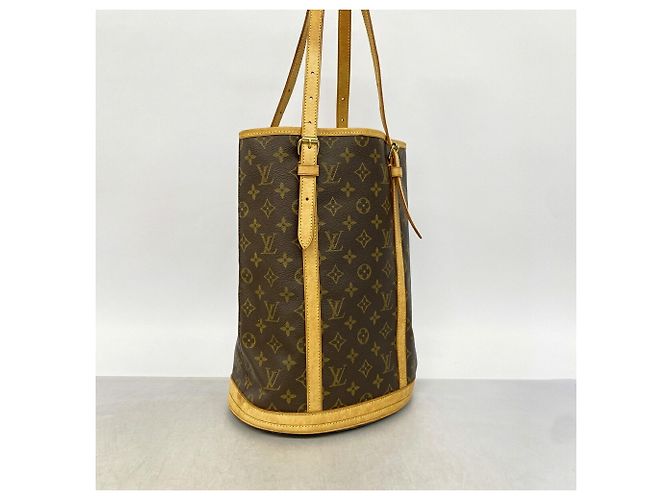 Borsa Tote Louis Vuitton Monogram Bucket GM Marrone - vista 2