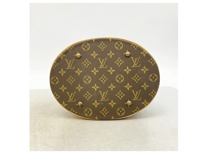 Borsa Tote Louis Vuitton Monogram Bucket GM Marrone - vista 3