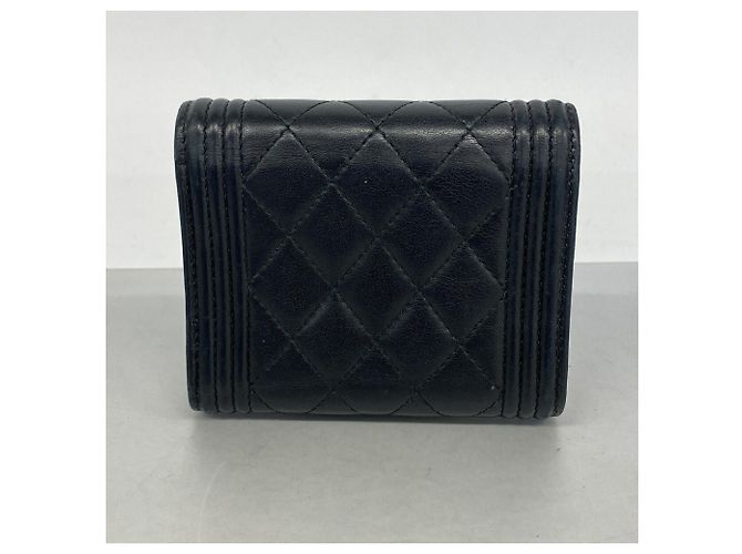 Cartera Chanel Boy Tri-fold Negro - vista 8
