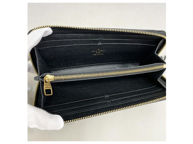 Portafoglio lungo Louis Vuitton Monogram Empreinte Bicolor Nero Beige - vista 3