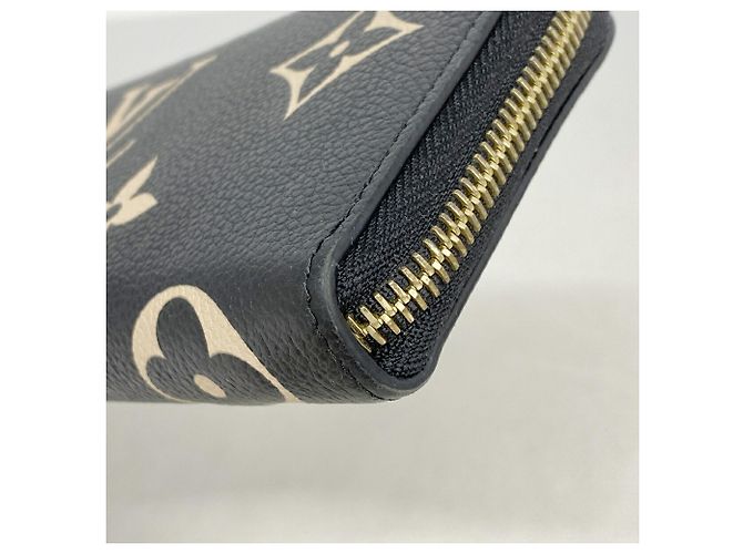 Portafoglio lungo Louis Vuitton Monogram Empreinte Bicolor Nero Beige - vista 5