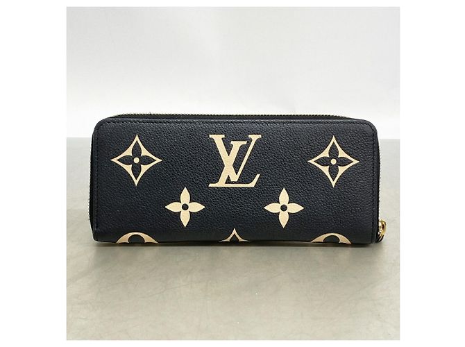 Portafoglio lungo Louis Vuitton Monogram Empreinte Bicolor Nero Beige - vista 8