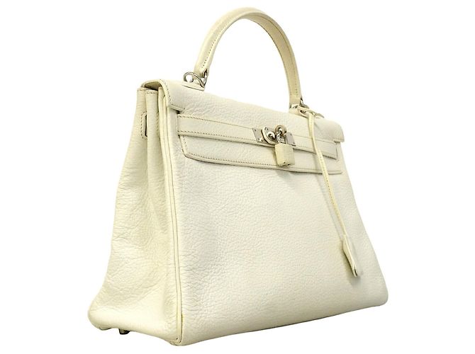 Hermès Borsa Hermes Kelly 32 in bianco - vista 2
