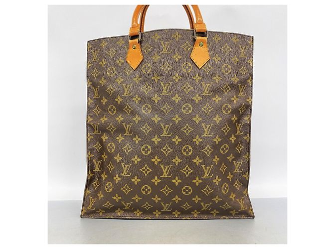 Borsa Tote Louis Vuitton Monogram Sac Plat Marrone - vista 10
