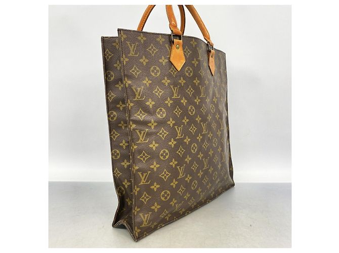 Borsa Tote Louis Vuitton Monogram Sac Plat Marrone - vista 2