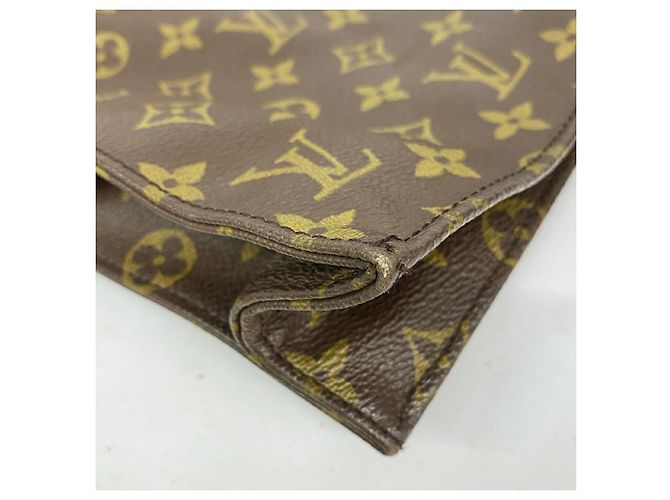 Borsa Tote Louis Vuitton Monogram Sac Plat Marrone - vista 6