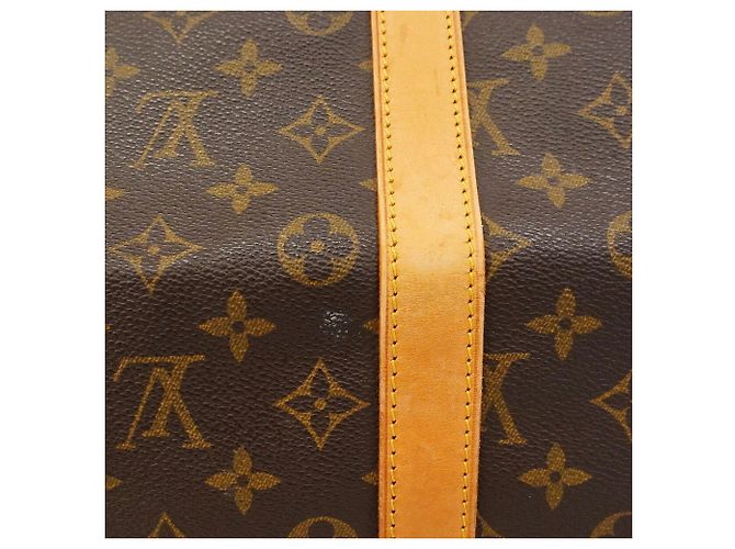 Borsa Louis Vuitton Boston Monogram Keepall 55 Marrone - vista 13