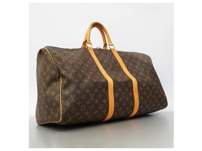 Borsa Louis Vuitton Boston Monogram Keepall 55 Marrone - vista 2