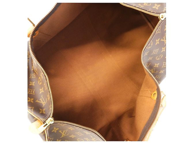 Borsa Louis Vuitton Boston Monogram Keepall 55 Marrone - vista 4