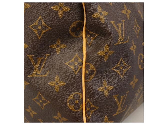 Borsa Louis Vuitton Boston Monogram Keepall 55 Marrone - vista 8