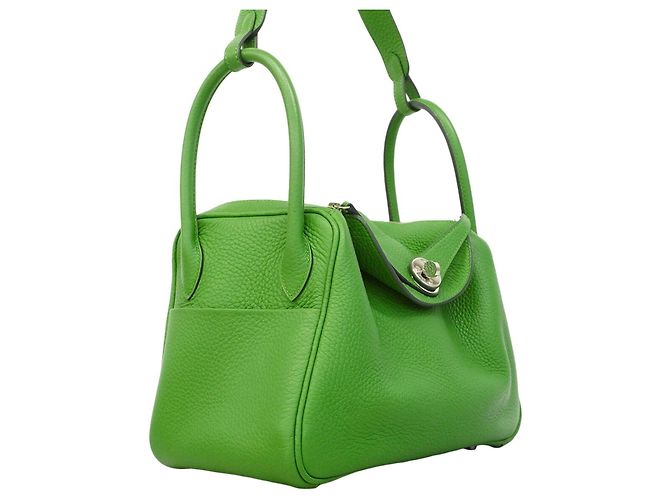 Hermès Borsa Hermes Lindy 26 in Verde - vista 2