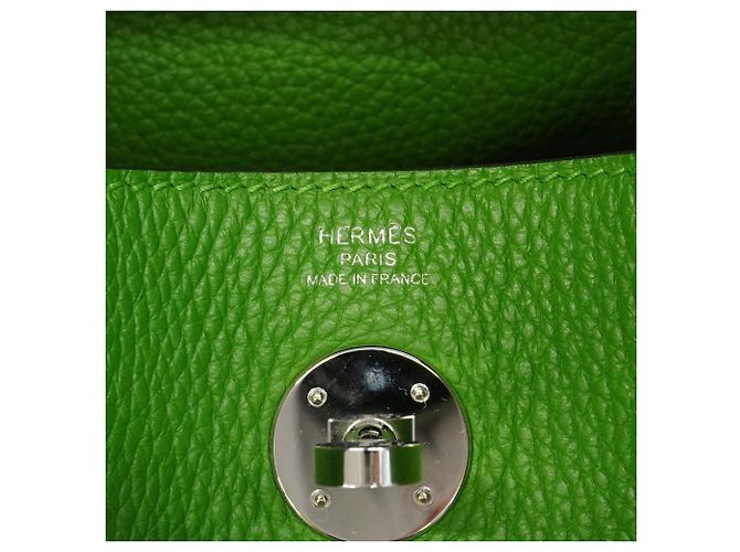 Hermès Borsa Hermes Lindy 26 in Verde - vista 5