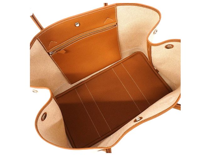 Hermès Borsa Tote Hermes Neo Garden 41 D'oro - vista 4